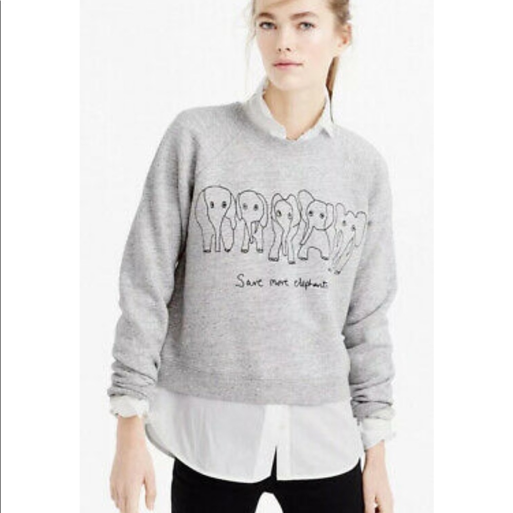 J.crew Elephant sweatshirt